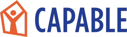 CAPABLE logo orange and blue