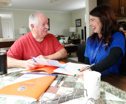 CAPABLE photo of an OT and client together in the kitchen