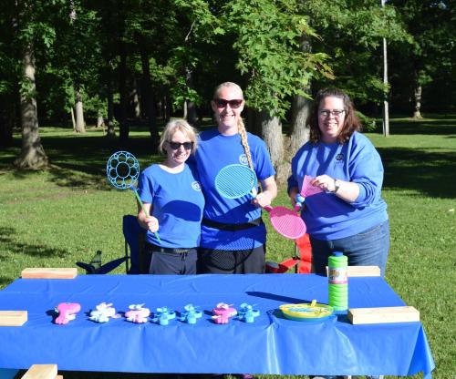 Group of volunteers at the activity challenge 